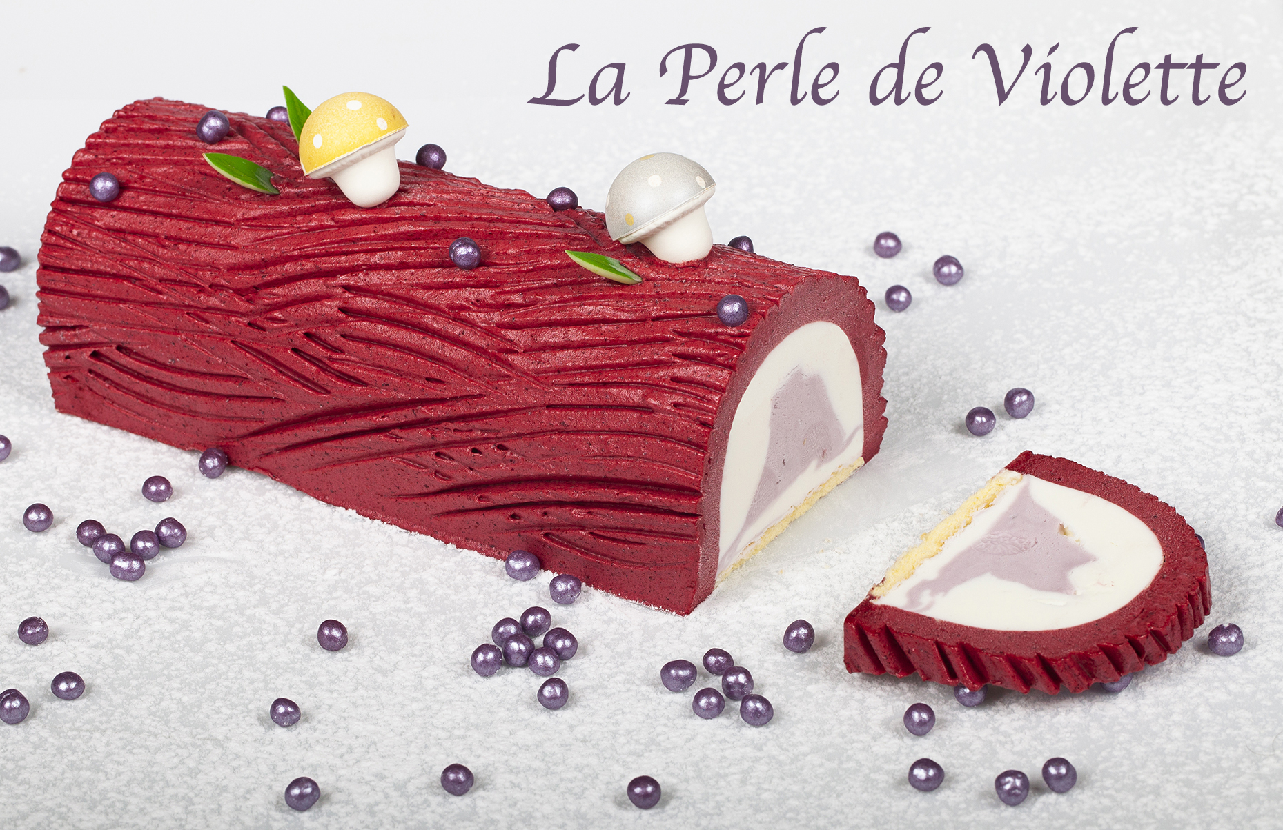 Bûche Perle de violette